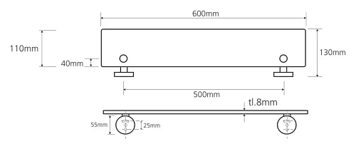 Полка Bemeta OMEGA 104202042 Полка Bemeta OMEGA 104202042