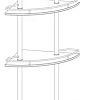 Полка FBS Esperado ESP 073 угловая 3-х ярусная Полка FBS Esperado ESP 073 угловая 3-х ярусная