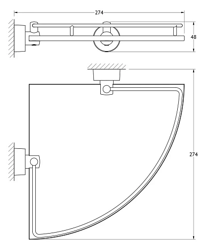 Полка FBS Nostalgy NOS 012 с ограничителем Полка FBS Nostalgy NOS 012 с ограничителем