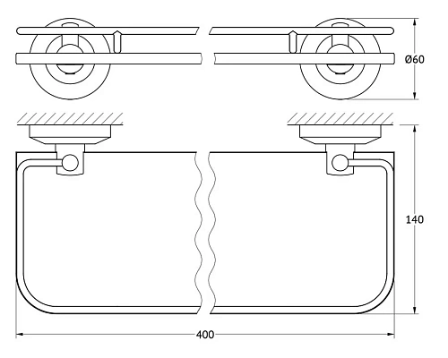 Полка FBS Standard STA 014 длина 40 см Полка FBS Standard STA 014 длина 40 см