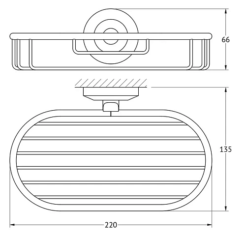 Полка FBS Standard STA 048 длина 22 см Полка FBS Standard STA 048 длина 22 см