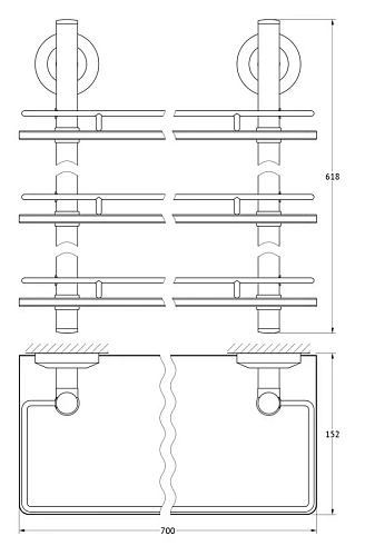 Полка FBS Standard STA 071 длина 70 см Полка FBS Standard STA 071 длина 70 см
