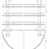 Полка FBS Standard STA 082 3-х ярусная полукруглая Полка FBS Standard STA 082 3-х ярусная полукруглая