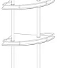 Полка FBS Vizovice VIZ 073 угловая с ограничителем 3-х ярусная Полка FBS Vizovice VIZ 073 угловая с ограничителем 3-х ярусная