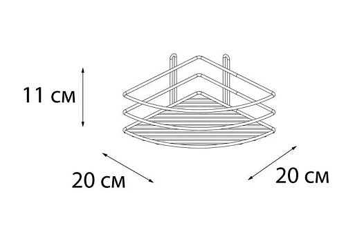 Полка Fixsen, FX-710-1 угловая одноэтажная хром Полка Fixsen, FX-710-1 угловая одноэтажная хром