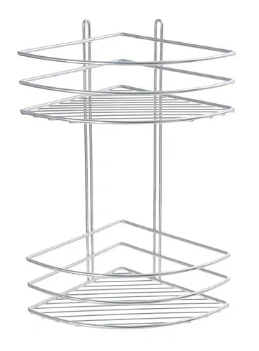 Полка Fixsen, FX-710-2 угловая двухэтажная хром Полка Fixsen, FX-710-2 угловая двухэтажная хром