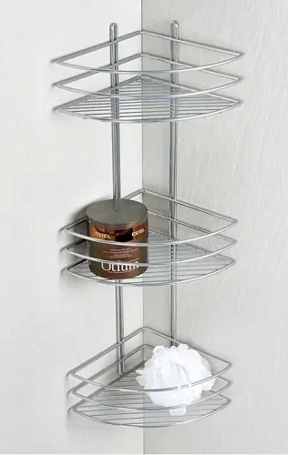 Полка Fixsen, FX-710-3 угловая трехэтажная хром Полка Fixsen, FX-710-3 угловая трехэтажная хром