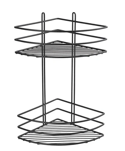 Полка Fixsen, FX-710B-2 угловая двухэтажная черная Полка Fixsen, FX-710B-2 угловая двухэтажная черная