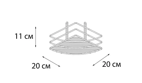 Полка Fixsen, FX-710W-1 угловая одноэтажная белая Полка Fixsen, FX-710W-1 угловая одноэтажная белая