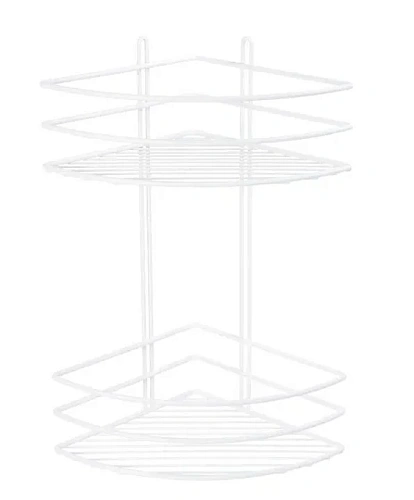 Полка Fixsen, FX-710W-2 угловая двухэтажная белая Полка Fixsen, FX-710W-2 угловая двухэтажная белая