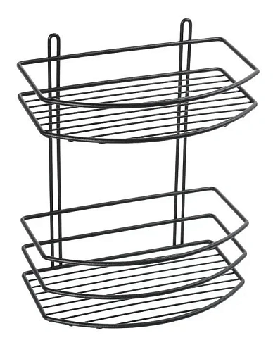 Полка Fixsen, FX-720B-2 овальная двухэтажная черная Полка Fixsen, FX-720B-2 овальная двухэтажная черная