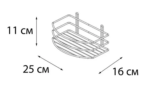 Полка Fixsen, FX-720W-1 овальная одноэтажная белая Полка Fixsen, FX-720W-1 овальная одноэтажная белая