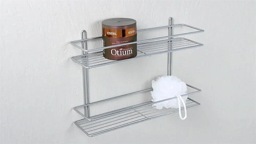 Полка Fixsen, FX-730-2 прямая двухэтажная хром Полка Fixsen, FX-730-2 прямая двухэтажная хром