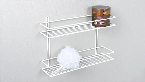 Полка Fixsen, FX-730W-2 прямая двухэтажная белая Полка Fixsen, FX-730W-2 прямая двухэтажная белая