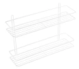 Полка Fixsen, FX-730W-2 прямая двухэтажная белая Полка Fixsen, FX-730W-2 прямая двухэтажная белая