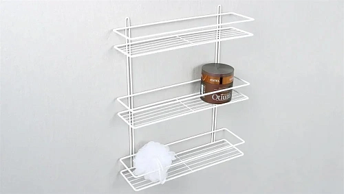 Полка Fixsen, FX-730W-3 прямая трехэтажная белая Полка Fixsen, FX-730W-3 прямая трехэтажная белая