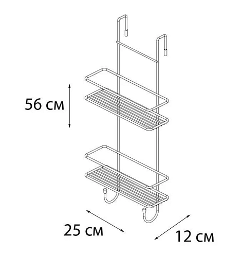 Полка Fixsen, FX-740-2 для душевой кабины двухэтажная хром Полка Fixsen, FX-740-2 для душевой кабины двухэтажная хром