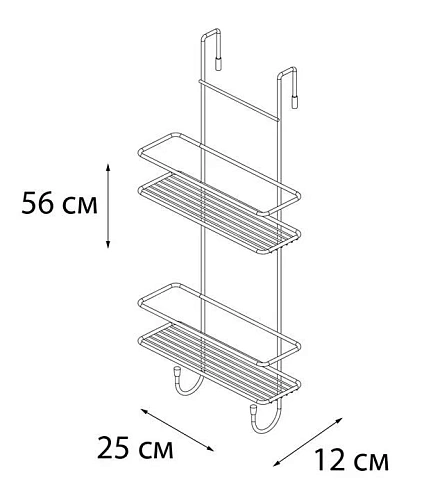 Полка Fixsen, FX-740B-2 для душевой кабины двухэтажная черная Полка Fixsen, FX-740B-2 для душевой кабины двухэтажная черная