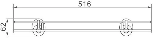 Полка Haiba HB1607-1 стеклянная 1-ярусная Полка Haiba HB1607-1 стеклянная 1-ярусная