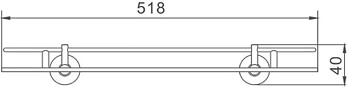 Полка Haiba HB1707-1 стеклянная 1-ярусная Полка Haiba HB1707-1 стеклянная 1-ярусная