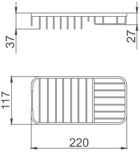 Полка Haiba HB337 металлическая решетчатая Полка Haiba HB337 металлическая решетчатая