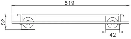 Полка Haiba HB8507 стеклянная Полка Haiba HB8507 стеклянная