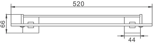 Полка Haiba HB8607 стеклянная 1-ярусная Полка Haiba HB8607 стеклянная 1-ярусная