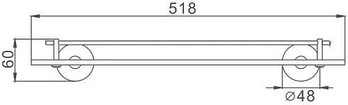 Полка Haiba HB8707 стеклянная 1-ярусная Полка Haiba HB8707 стеклянная 1-ярусная