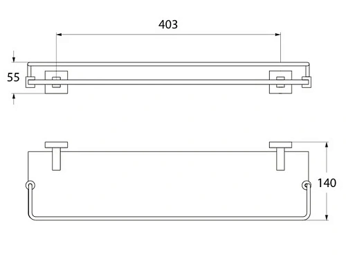 Полка IDDIS Corot (L209B) стекло Полка IDDIS Corot (L209B) стекло