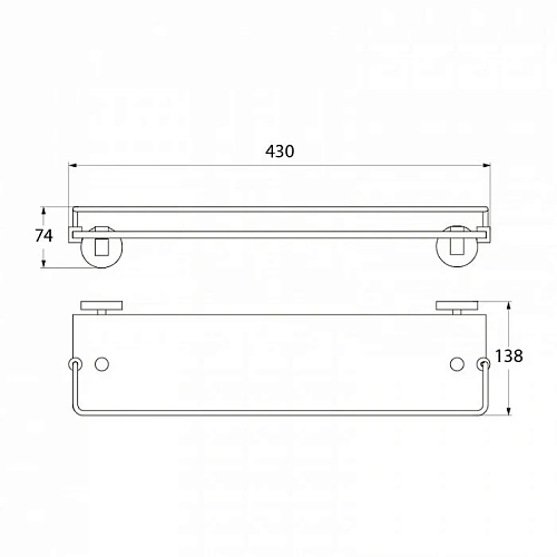Полка IDDIS Gezanne (L099B) стекло Полка IDDIS Gezanne (L099B) стекло