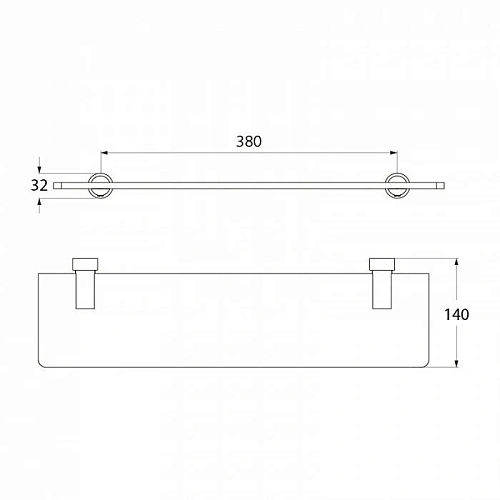 Полка IDDIS Monet (L029) стекло Полка IDDIS Monet (L029) стекло