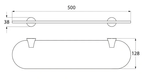 Полка IDDIS Vico (VICSBG0I44) стекло Полка IDDIS Vico (VICSBG0I44) стекло