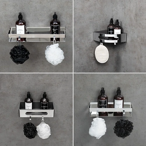 Полка Lemark 300 мм SHELF LINE с крючками, хром 9771049 Полка Lemark 300 мм SHELF LINE с крючками, хром 9771049