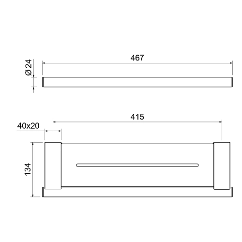 Полка Timo Luiro 18573/00 хром Полка Timo Luiro 18573/00 хром