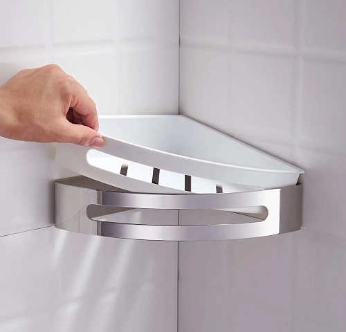 Полка Timo Luiro 18577/00 угловая, хром Полка Timo Luiro 18577/00 угловая, хром