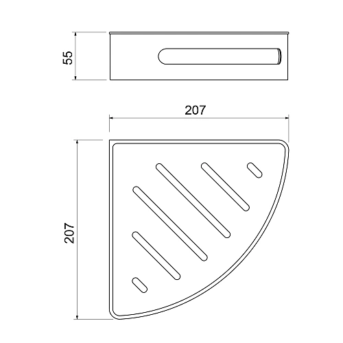 Полка Timo Luiro 18577/13 угловая, никель Полка Timo Luiro 18577/13 угловая, никель