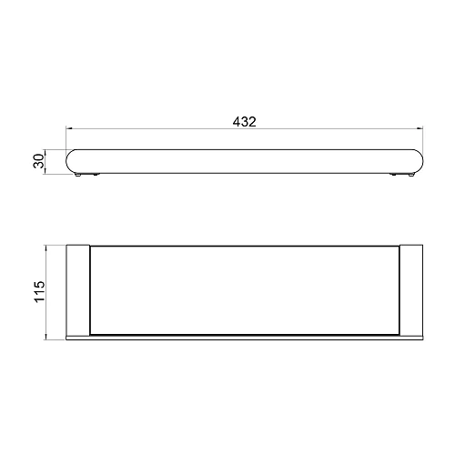 Полка Timo Saona 13072/16 стеклянная белый матовый Полка Timo Saona 13072/16 стеклянная белый матовый