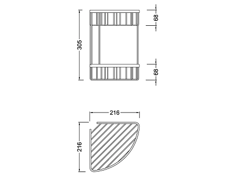 Полка Timo Saona 13082/00 угловая двойная хром Полка Timo Saona 13082/00 угловая двойная хром