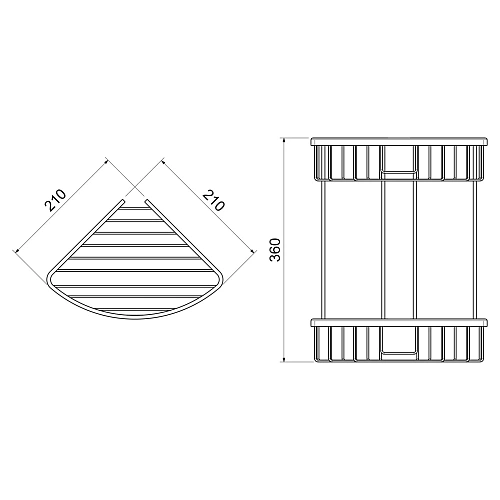 Полка Timo Saona 13082/18 угловая двойная черное золото Полка Timo Saona 13082/18 угловая двойная черное золото