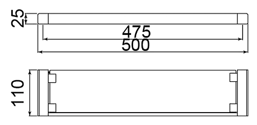 Полка Timo Selene 17072/17 стеклянная золото матовое Полка Timo Selene 17072/17 стеклянная золото матовое