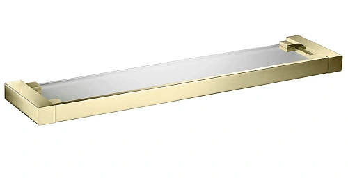 Полка Timo Selene 17072/17 стеклянная золото матовое Полка Timo Selene 17072/17 стеклянная золото матовое