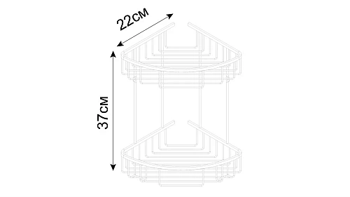 Полка угловая двухэтажная Fixsen Hotel FX-31051-2, хром Полка угловая двухэтажная Fixsen Hotel FX-31051-2, хром