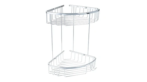 Полка угловая двухэтажная Fixsen Hotel FX-31051-2, хром Полка угловая двухэтажная Fixsen Hotel FX-31051-2, хром