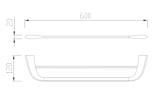 Полотенцедержатель ABBER Nord AA1553 хром Полотенцедержатель ABBER Nord AA1553 хром