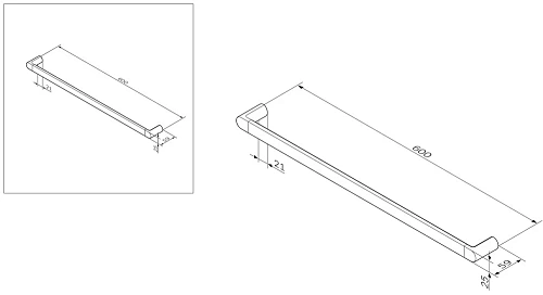 Полотенцедержатель AM.PM Inspire A50346464 Полотенцедержатель AM.PM Inspire A50346464