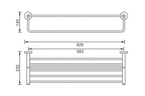 Полотенцедержатель Aquanet 4562MB (60 см) Полотенцедержатель Aquanet 4562MB (60 см)