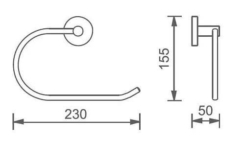 Полотенцедержатель Aquanet 4580 хром Полотенцедержатель Aquanet 4580 хром