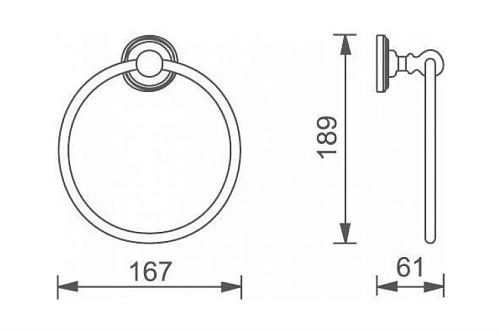 Полотенцедержатель Aquanet 4680, золото Полотенцедержатель Aquanet 4680, золото