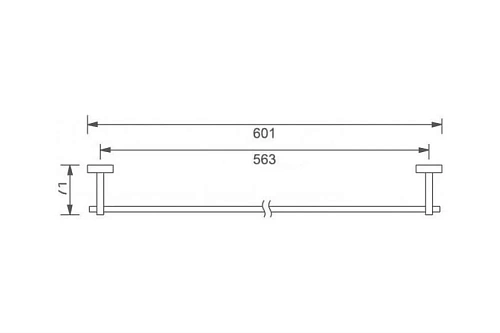 Полотенцедержатель Aquanet 4724 (60 см) Полотенцедержатель Aquanet 4724 (60 см)
