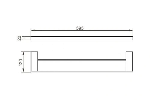 Полотенцедержатель Aquanet 5624D (60 см) Полотенцедержатель Aquanet 5624D (60 см)